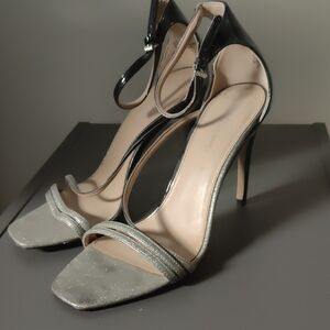 BCBGeneration Black and Silver High Heels